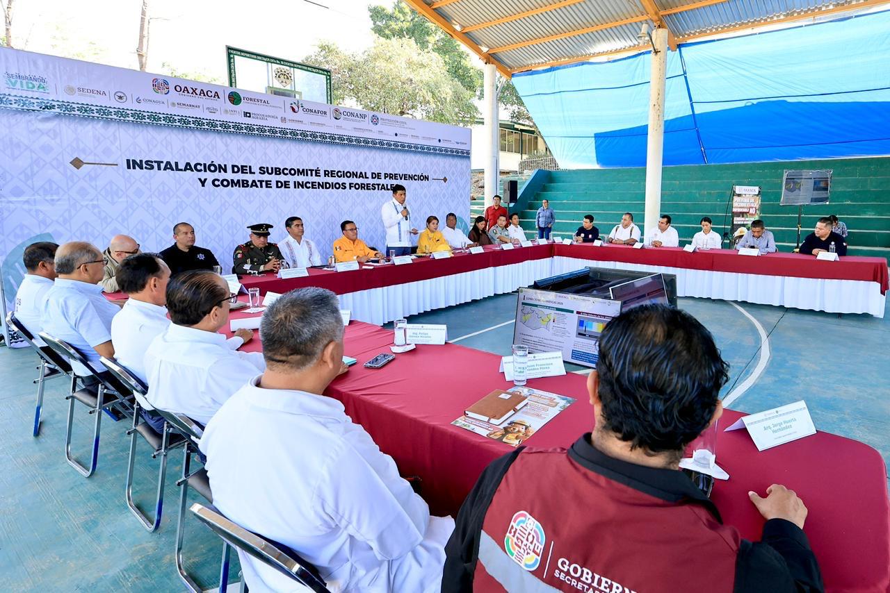 Fortalece Gobierno de Oaxaca atención de incendios forestales en la Costa  con Subcomité Regional de Prevención y Combate 2026