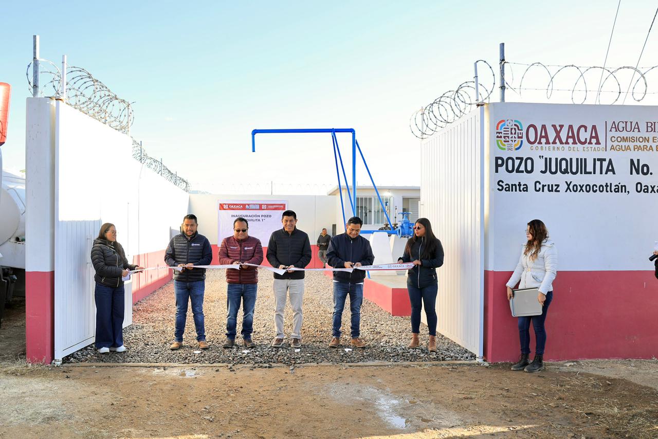 Inaugura Salomón Jara pozo profundo de agua potable con lo que aumenta suministro para la Zona Metropolitana de Oaxaca