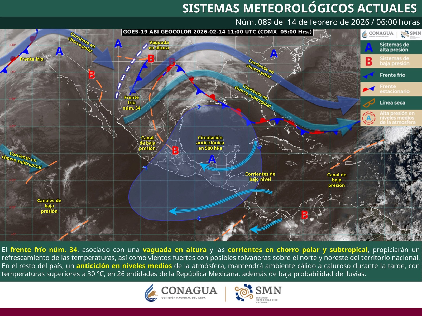 Se prevé un sábado de intenso calor y baja humedad en gran parte de la entidad