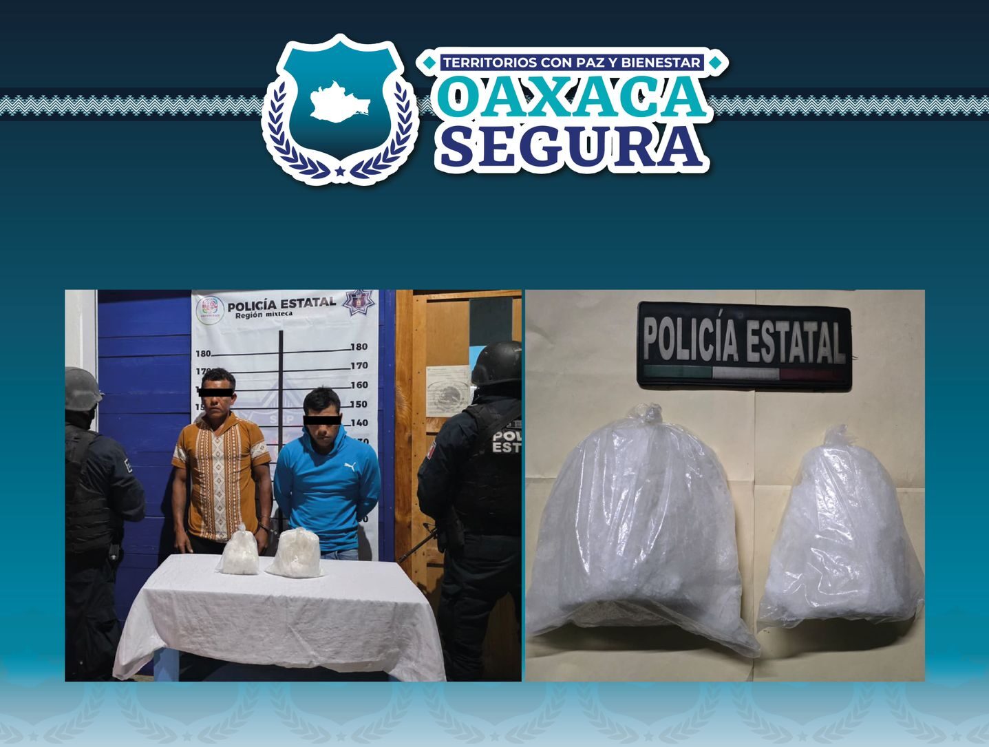 Detiene Policía Estatal a masculinos en Putla Villa de Guerrero acusados de delitos contra la salud