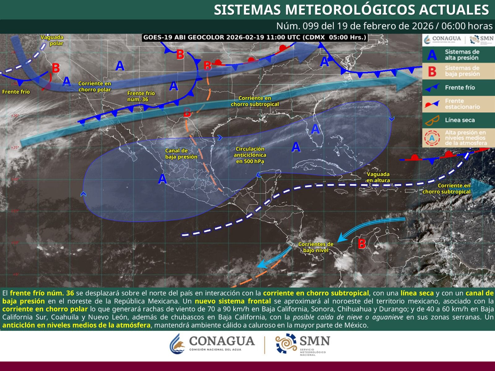 Se prevén condiciones estables y aumento de temperaturas para este jueves