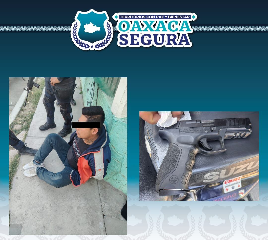 Detiene Policía Estatal a masculino por portación ilegal de arma de fuego en Fraccionamiento El Rosario