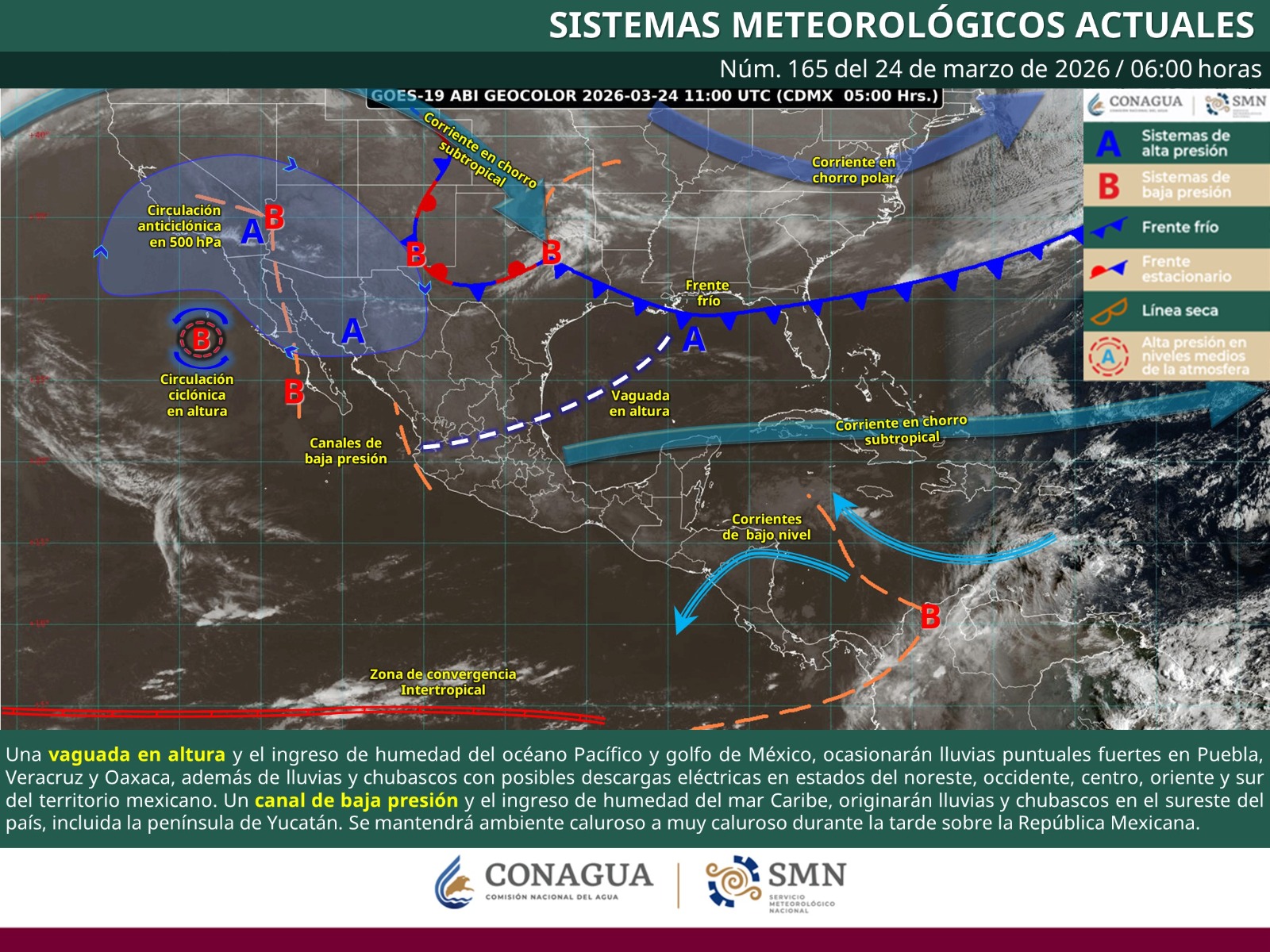 Persistirá ambiente caluroso, lluvias, tormentas eléctricas y evento de mar de fondo en Oaxaca