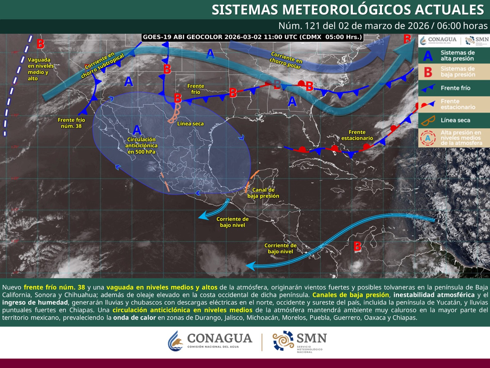Predominará tiempo estable con cielo despejado y alta radiación solar este lunes