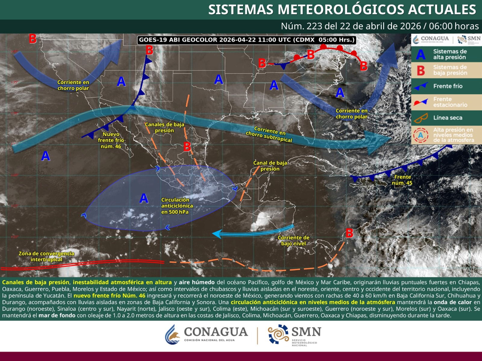 Se pronostican lluvias fuertes acompañadas de tormentas eléctricas y rachas de viento fuertes en diversas regiones de Oaxaca