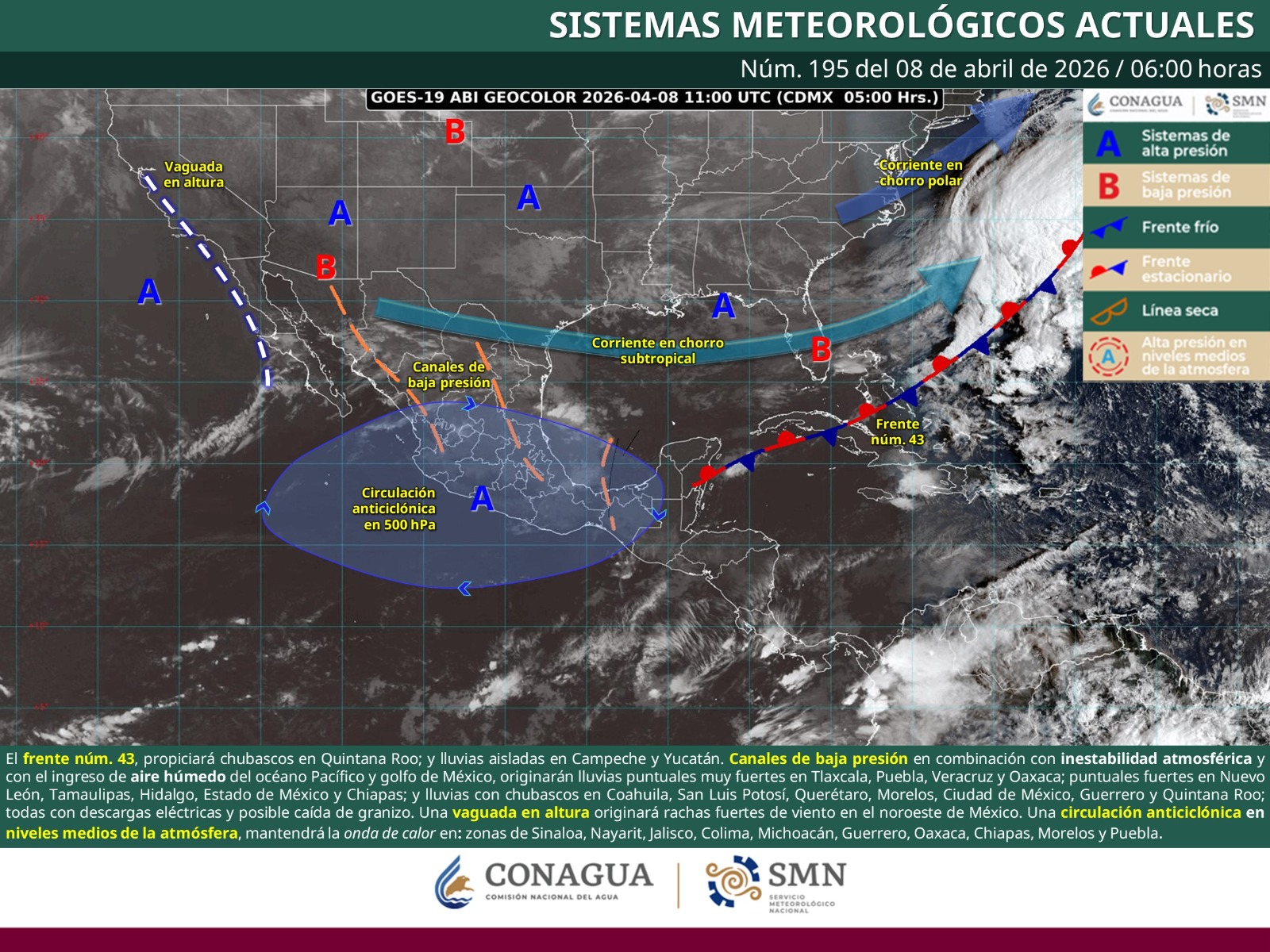 Inestabilidad atmosférica generará lluvias y tormentas en Oaxaca