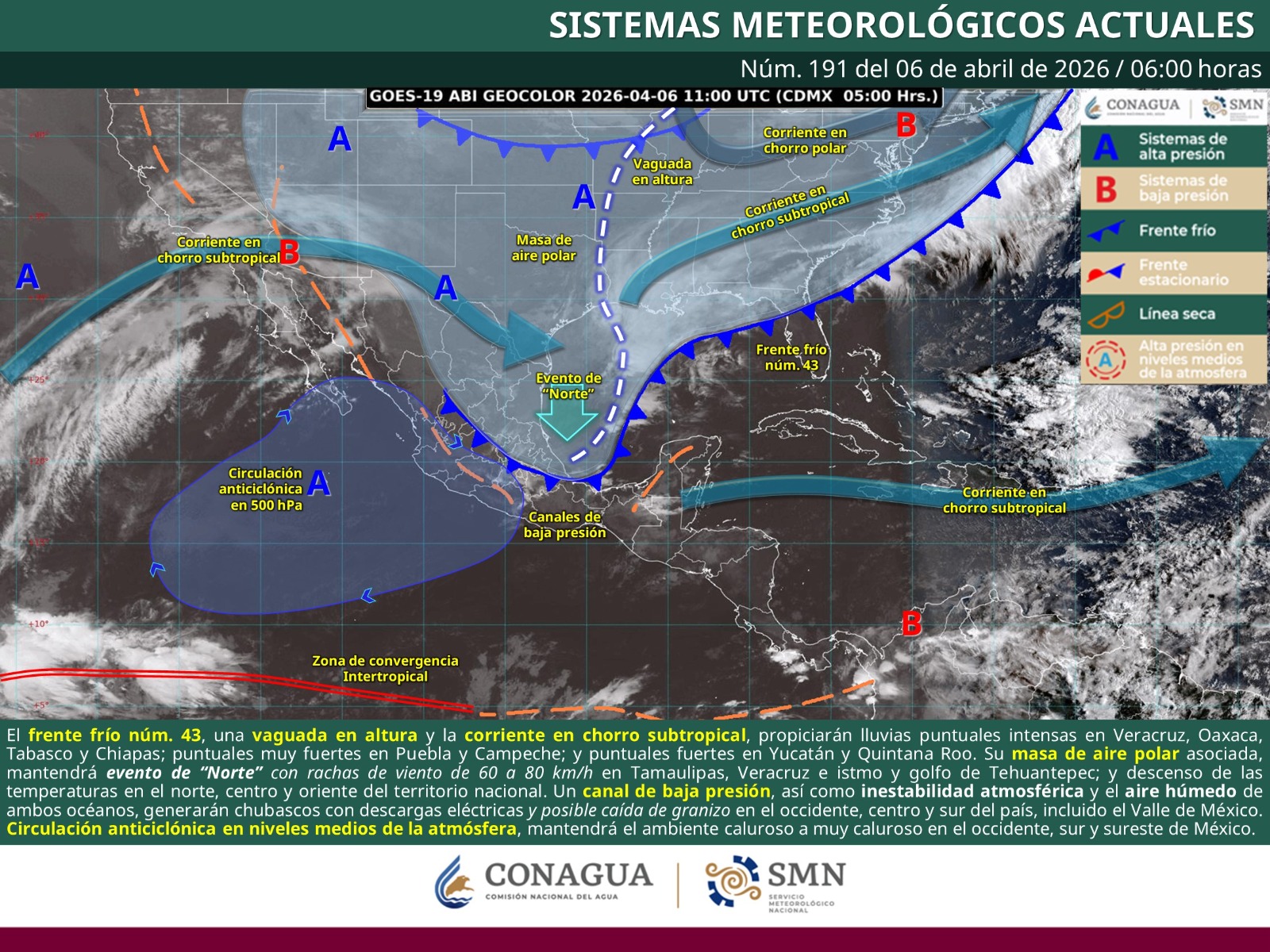 Se prevén tormentas, granizo y vientos intensos en diversas regiones de Oaxaca