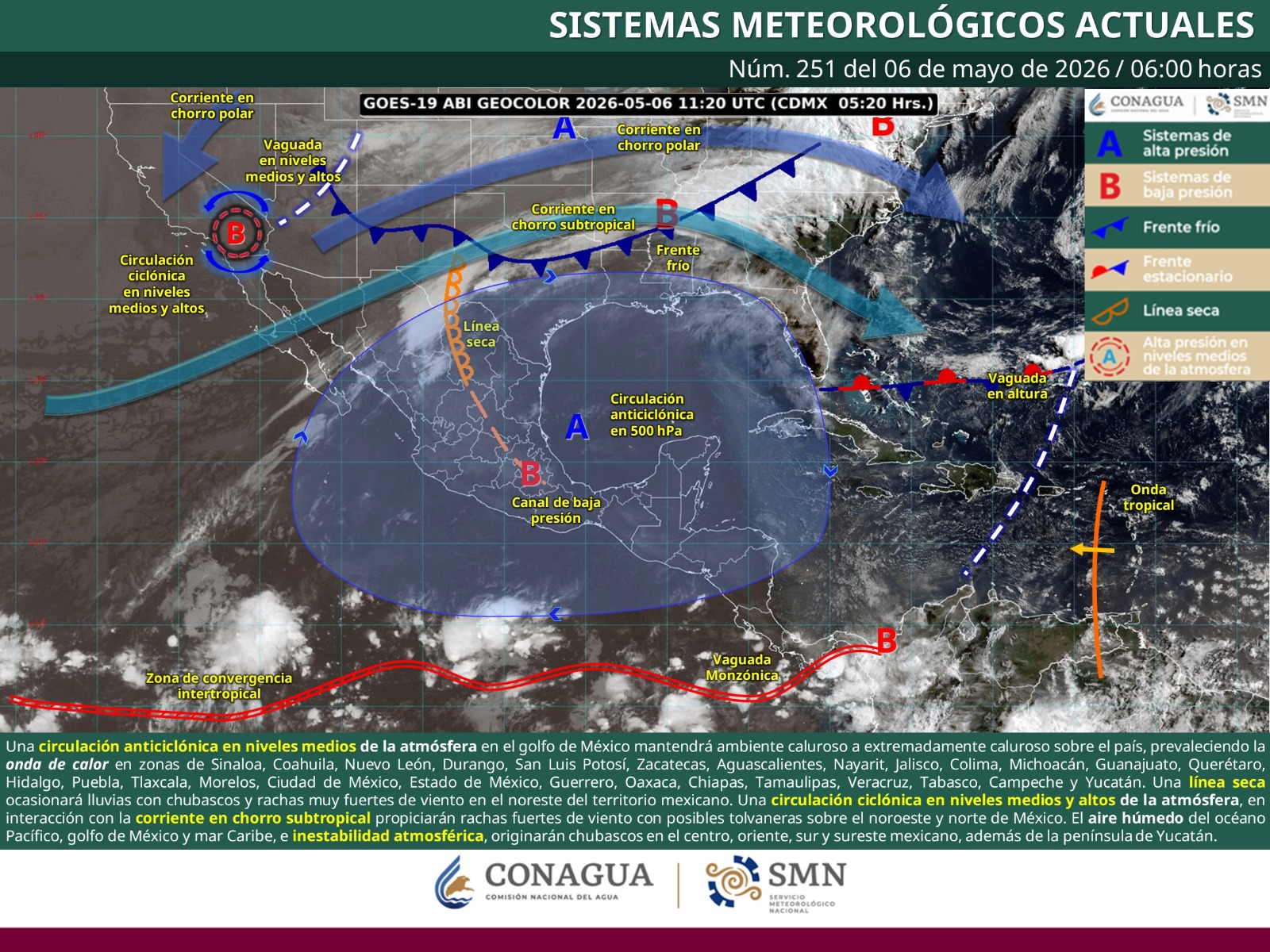Para este miércoles, persistirá ambiente caluroso a muy caluroso en Oaxaca