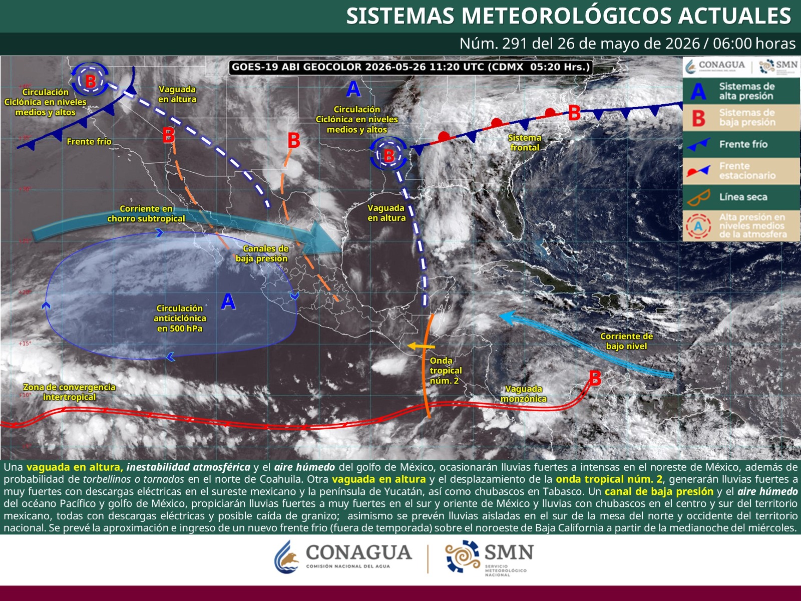 Persistirán lluvias, vientos fuertes y ambiente caluroso en el estado