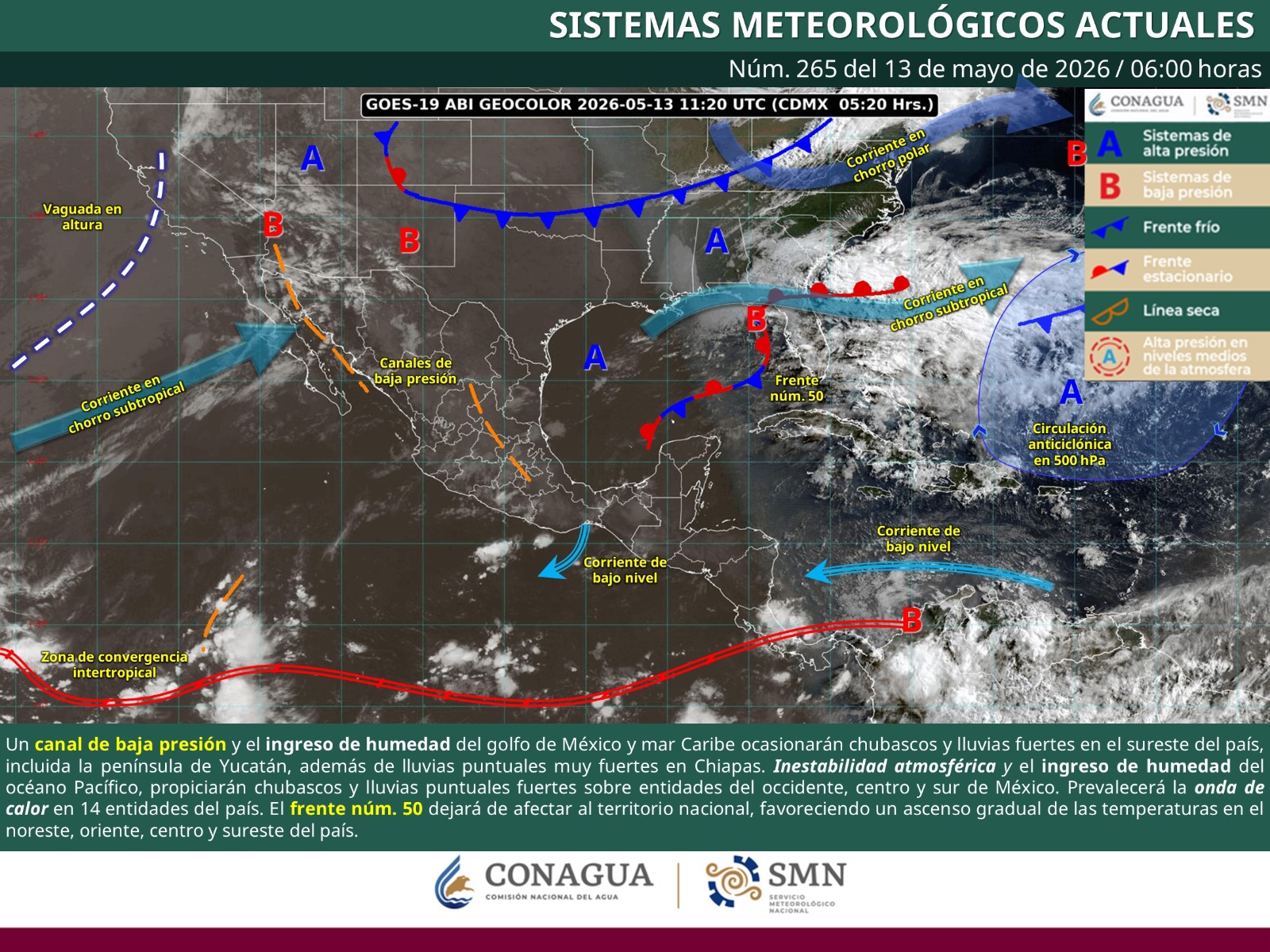 Continuarán lluvias aisladas y ambiente caluroso en regiones de Oaxaca