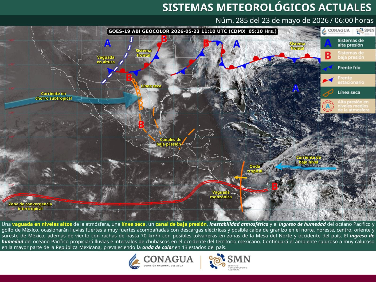 Prevén lluvias de intensidad variable y tormentas eléctricas en Oaxaca