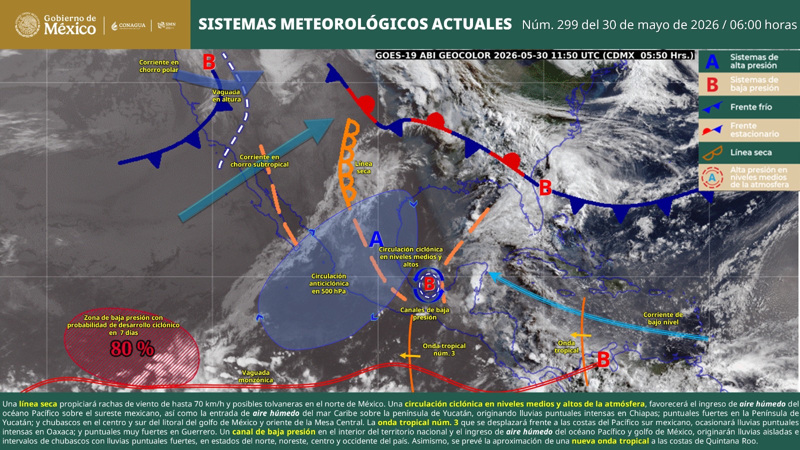 Lluvias, niebla y descenso de temperaturas marcarán el pronóstico del tiempo en Oaxaca este sábado: Protección Civil