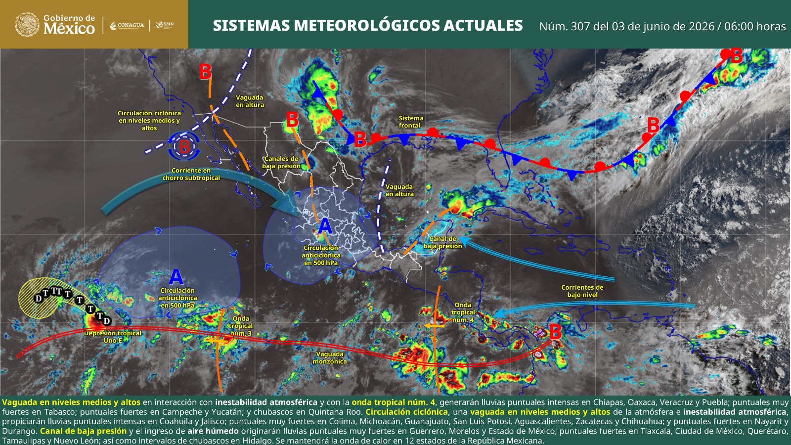 Persistirán lluvias y tormentas en gran parte de Oaxaca