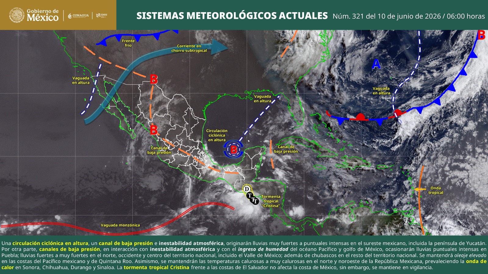 Se mantiene el potencial de lluvias y viento en gran parte del estado
