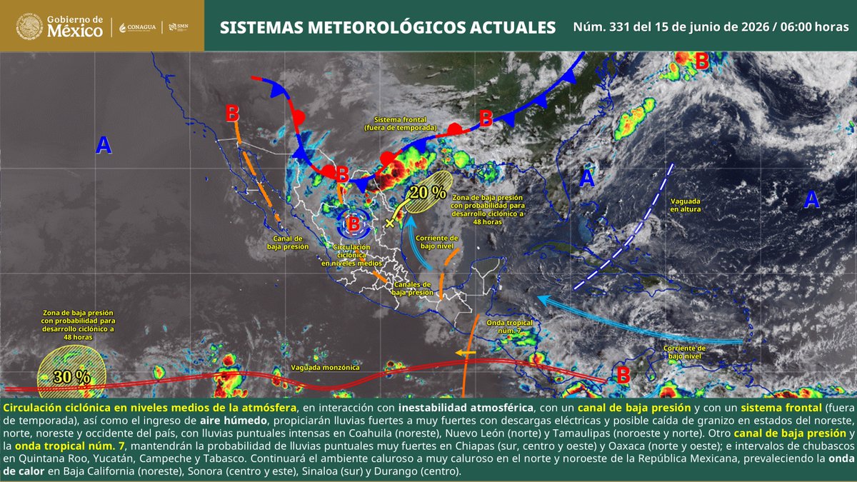 Continuarán lluvias en gran parte de Oaxaca: Protección Civil