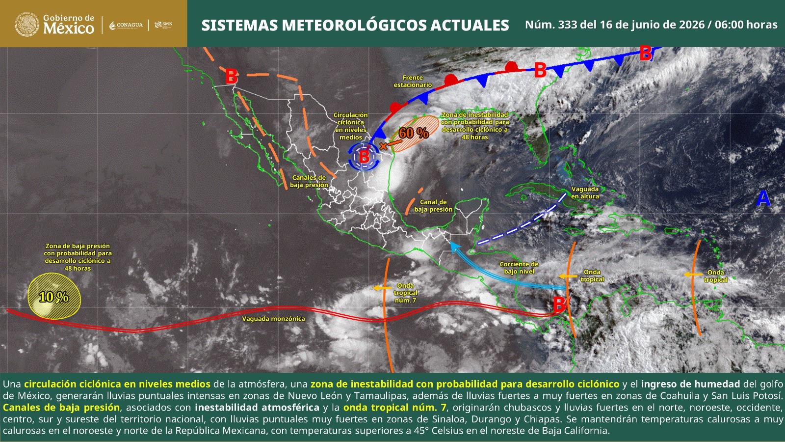 Durante la tarde y noche de este martes, persistirán lluvias de intensidad variable en Oaxaca