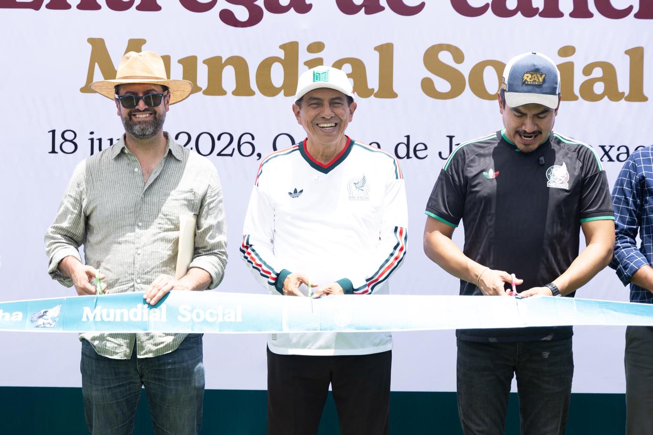 Con inversión de 69.5 mdp para canchas “Mundial Social” en Oaxaca; infancias y juventudes tienen mejores oportunidades