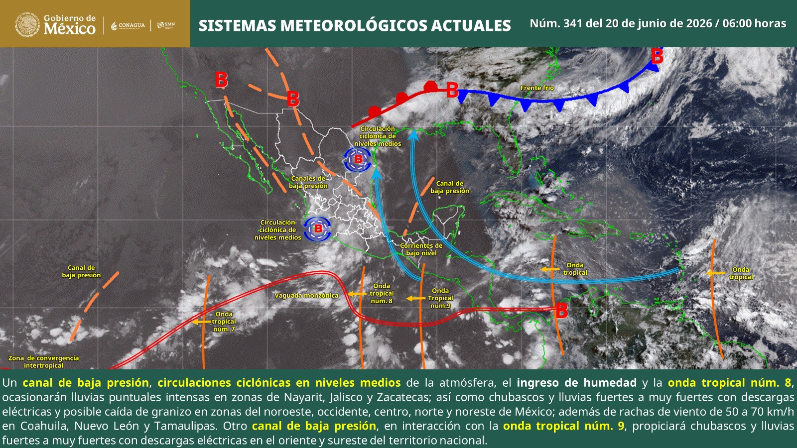 Persistirá ambiente caluroso con lluvias vespertinas en el estado: Protección Civil