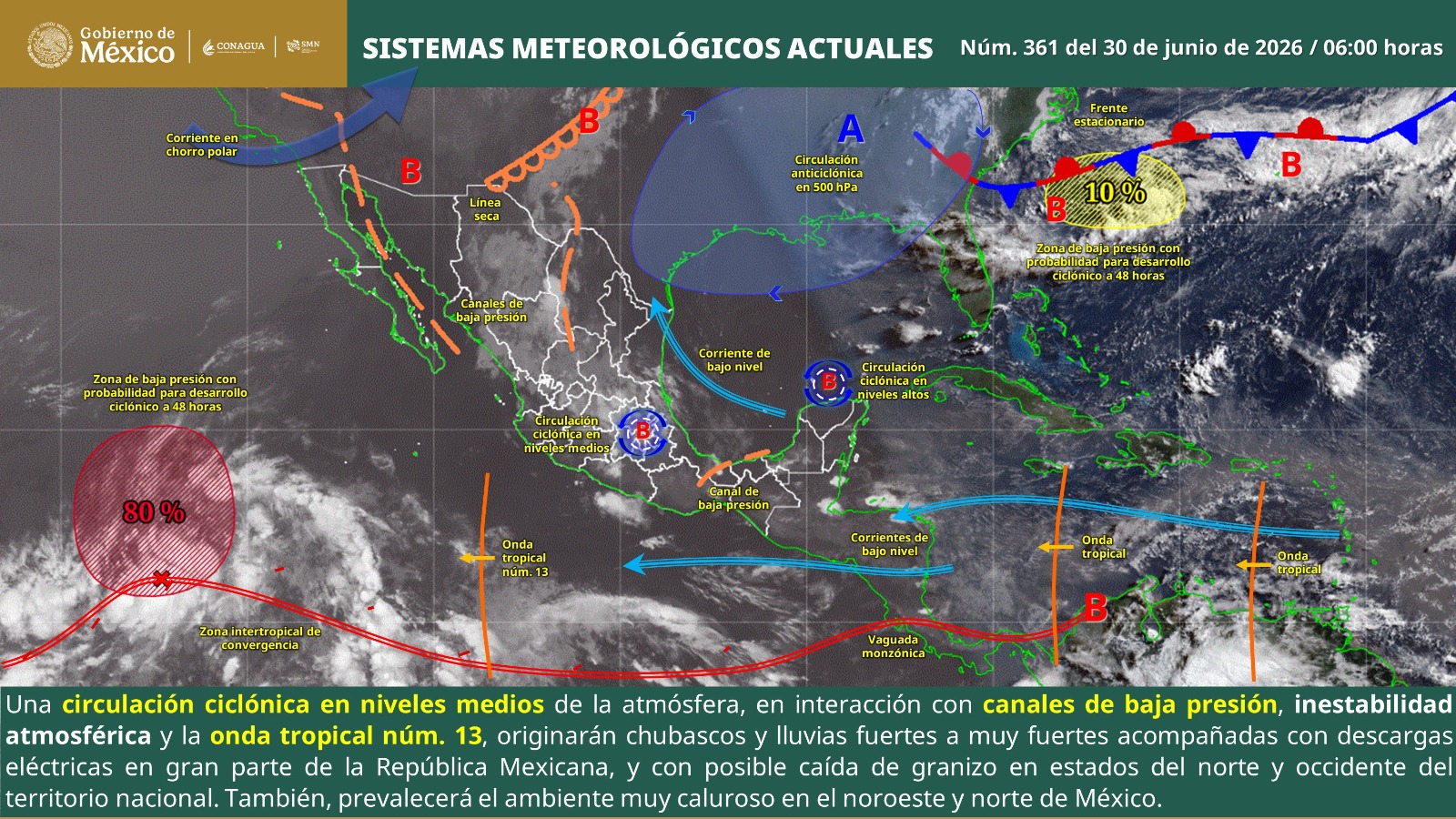 Continuarán las lluvias de intensidad variable en diversas regiones de Oaxaca