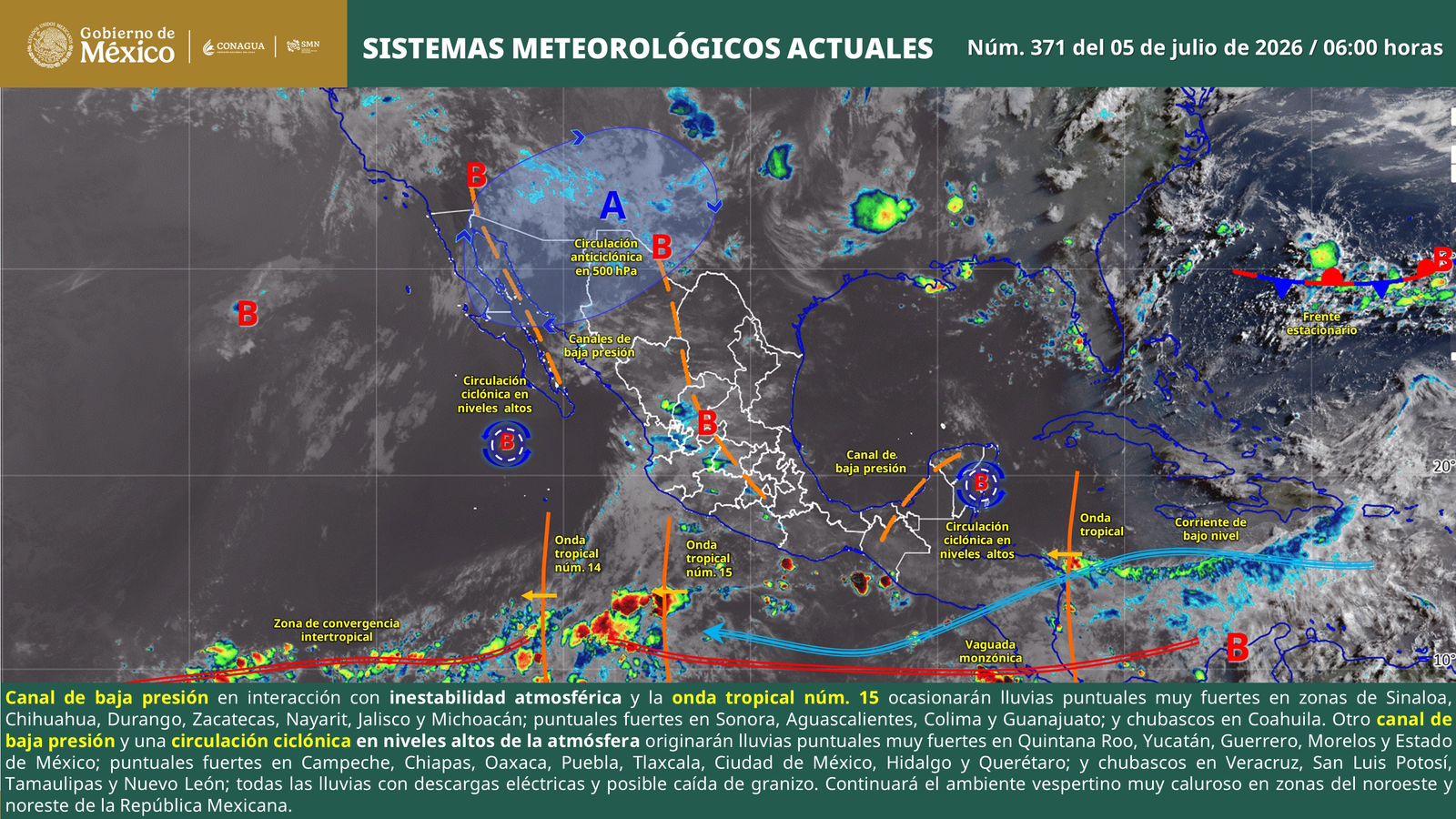 Persistirán lluvias de intensidad variable en Oaxaca