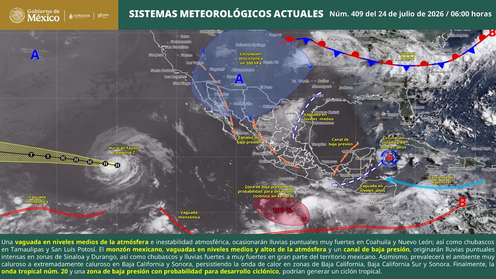 Este viernes se prevén lluvias aisladas en la Costa y Sierra Sur: CEPCYGR