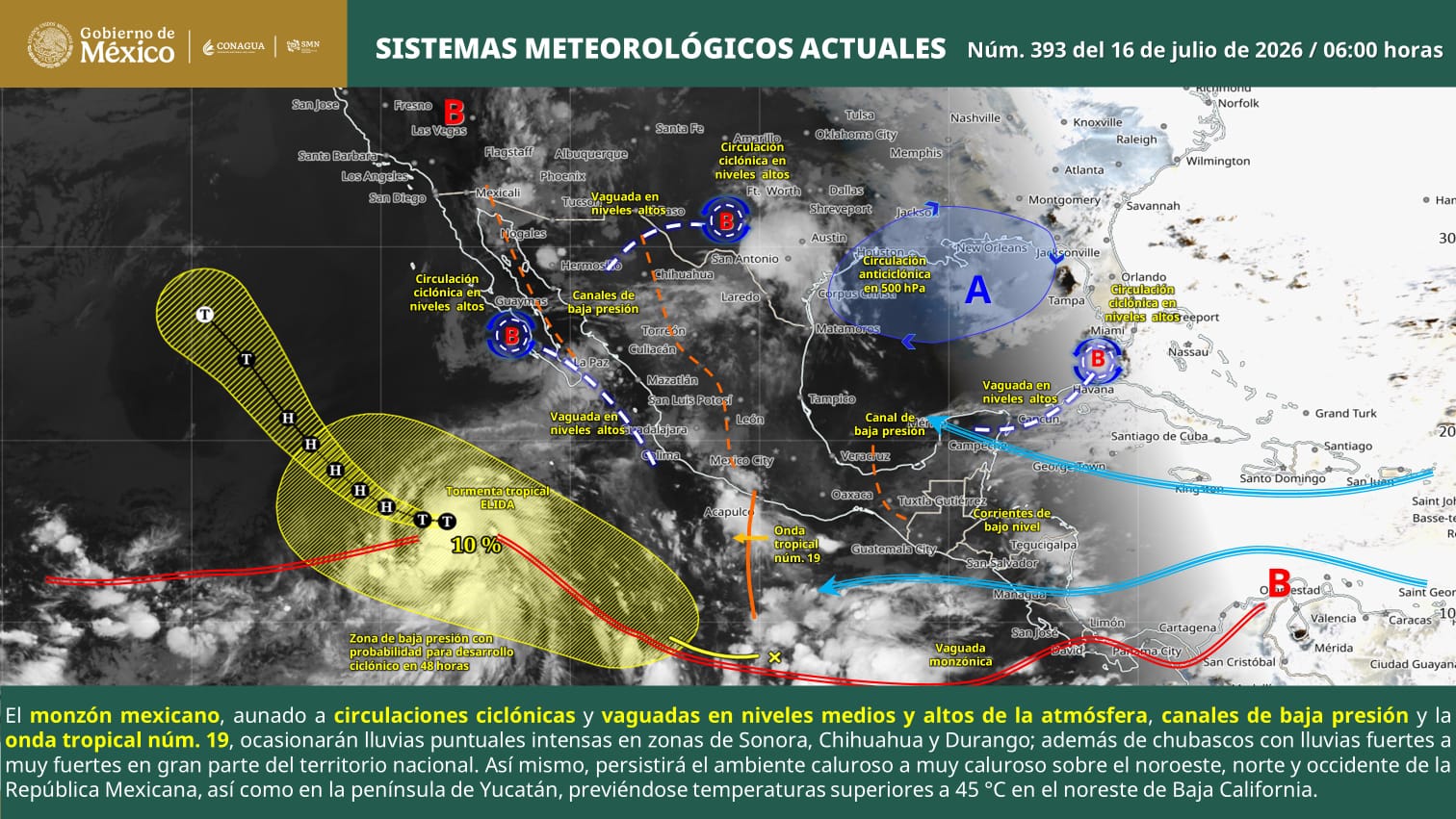 Persistirá el potencial de lluvias y oleaje elevado en Oaxaca