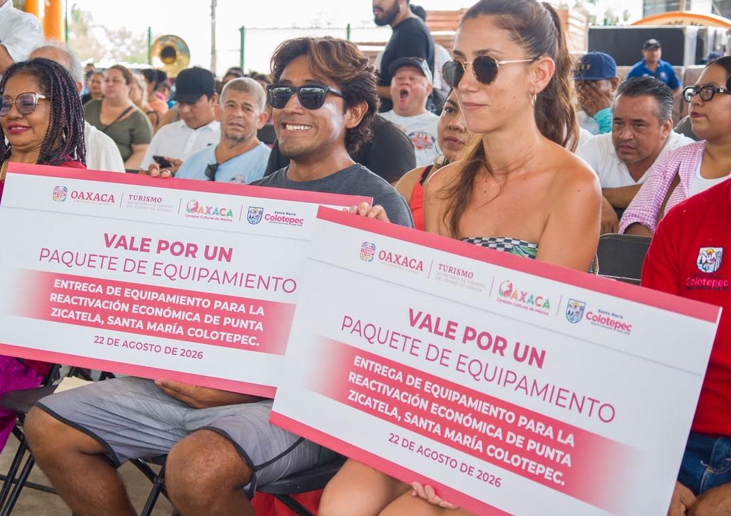 Reactiva Gobierno de Oaxaca servicios turísticos en Punta Zicatela con inversión de 3.4 millones de pesos