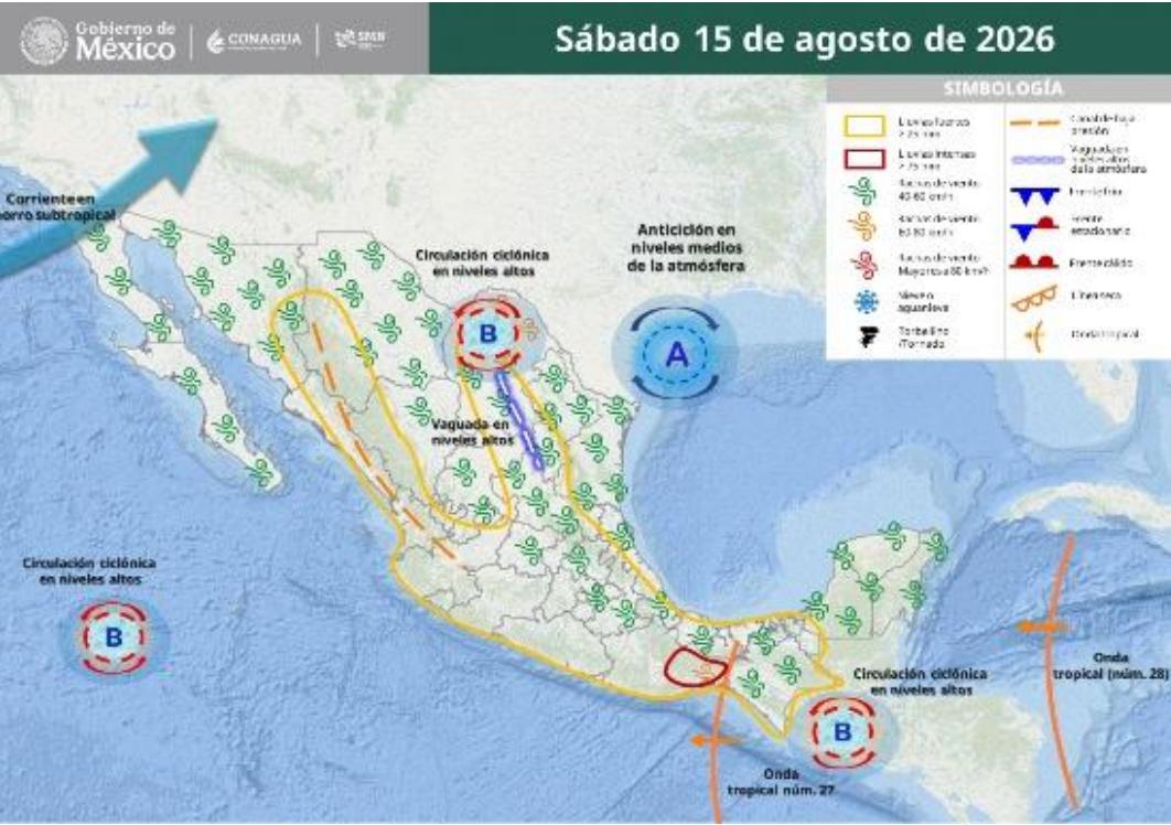 Se pronostican lluvias aisladas y ambiente caluroso para este día en distintos puntos de Oaxaca
