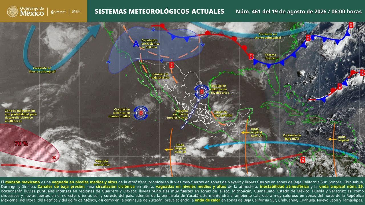 Persistirá el calor y se prevén lluvias aisladas en algunas regiones del estado
