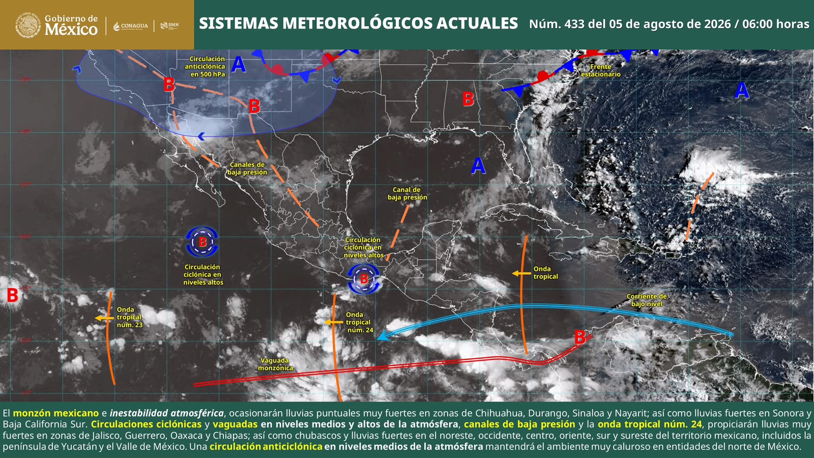 Pronostican lluvias, actividad eléctrica y ambiente caluroso en Oaxaca