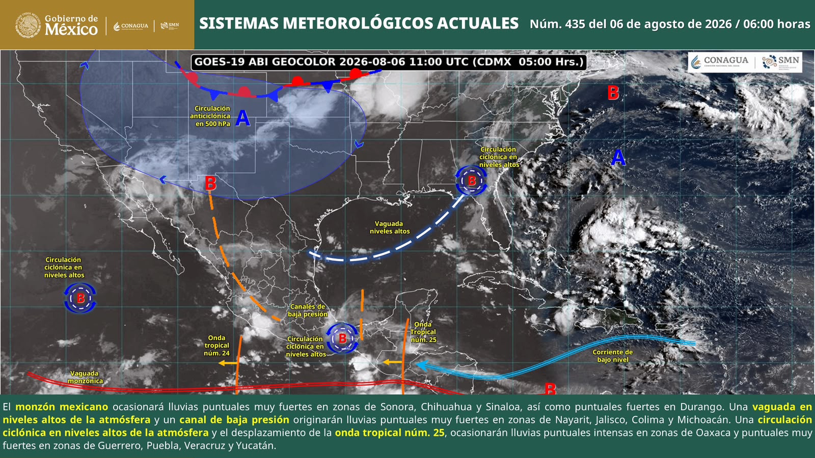 Se esperan tormentas con rachas de viento y posible granizo en diversas regiones de Oaxaca