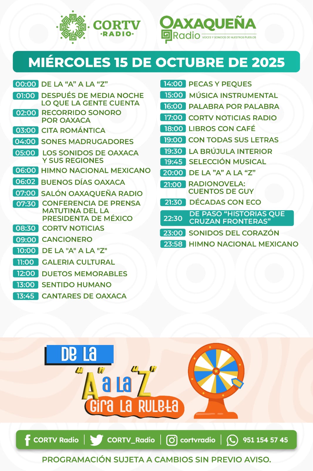 15 DE OCTUBRE DEL 2025