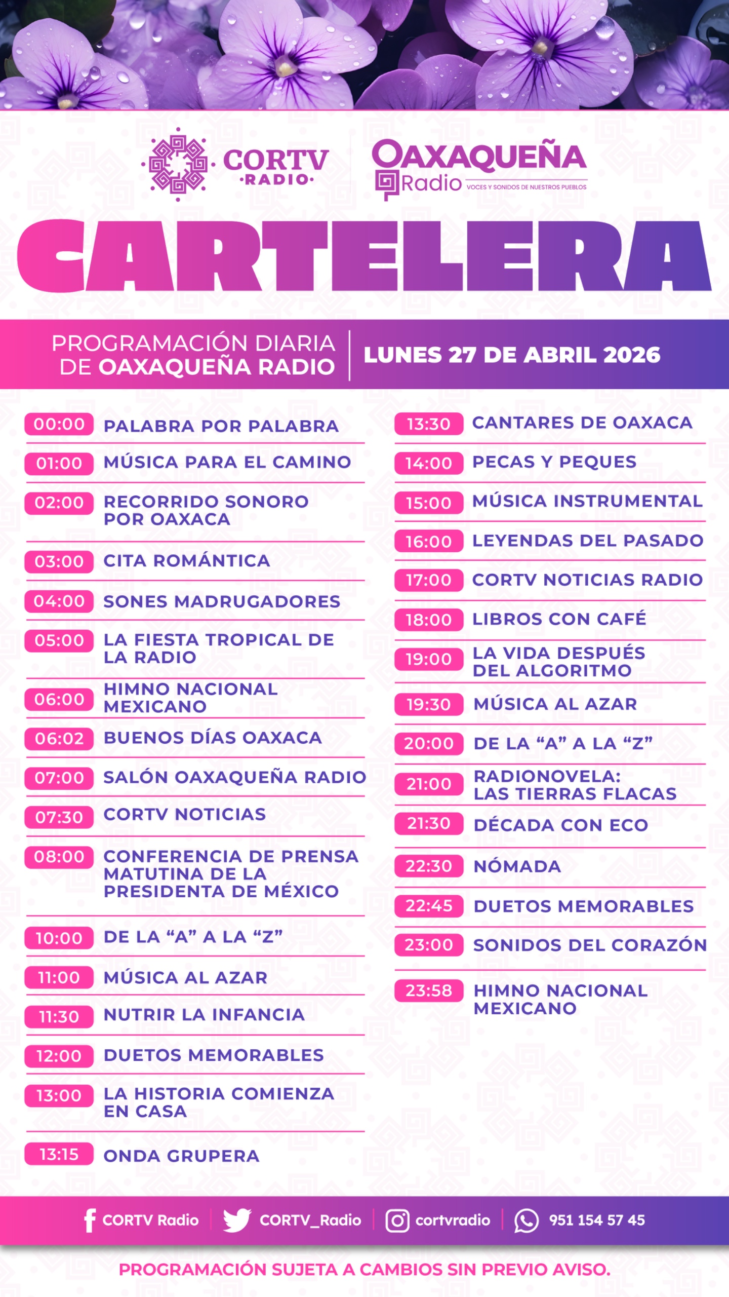 27 DE ABRIL DEL 2026