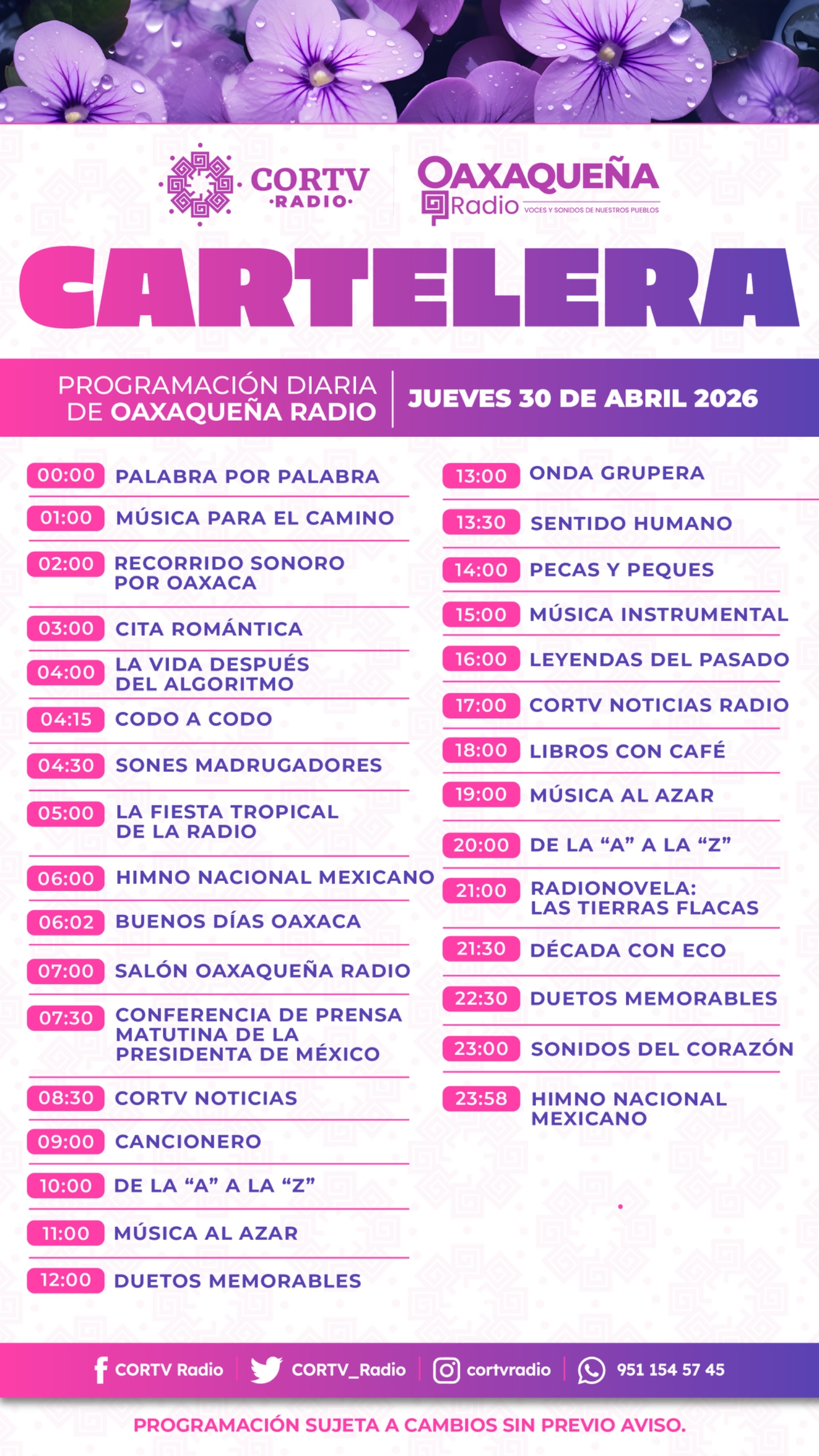 30 DE ABRIL DEL 2026