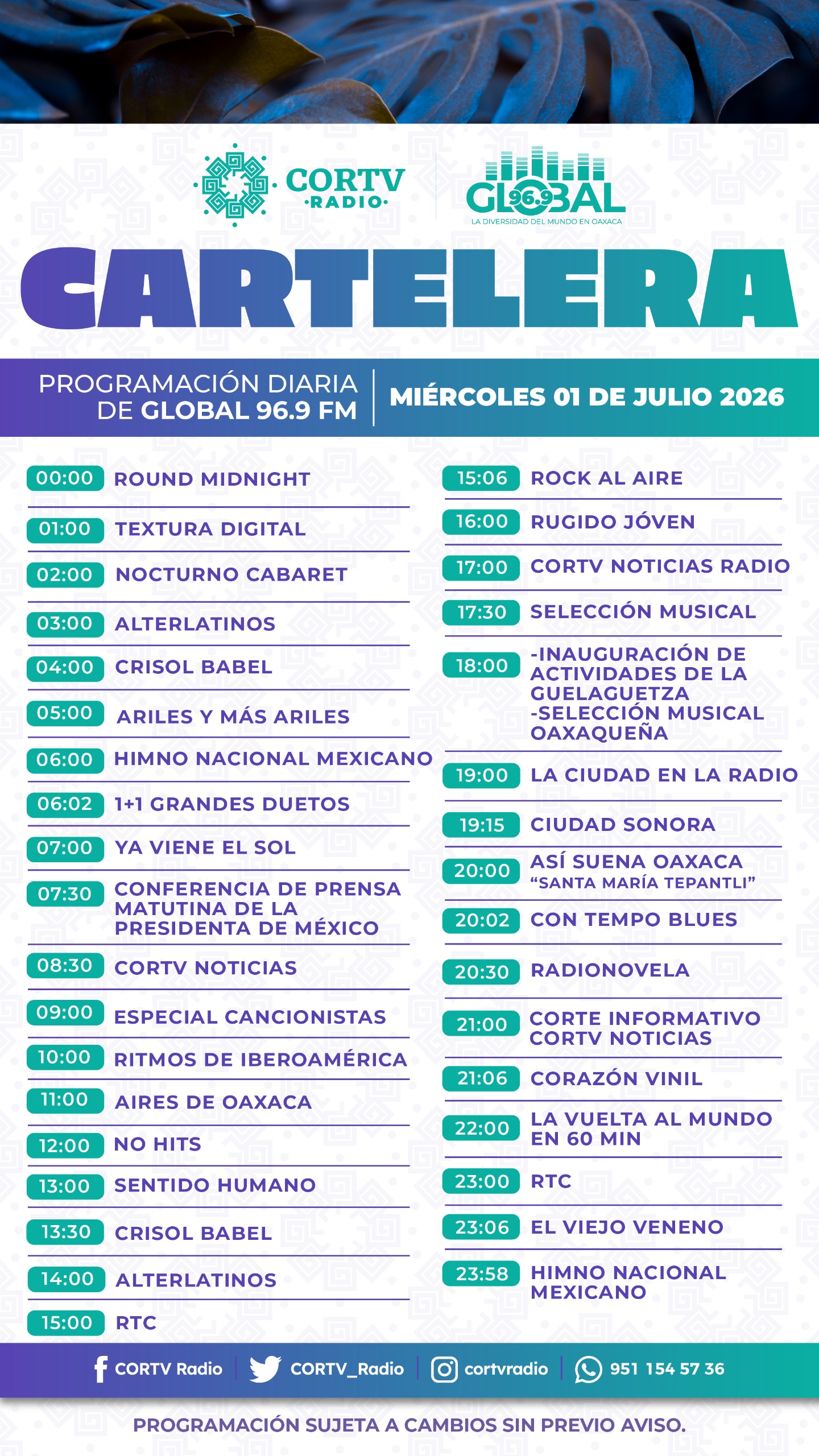 01 DE JULIO DEL 2026