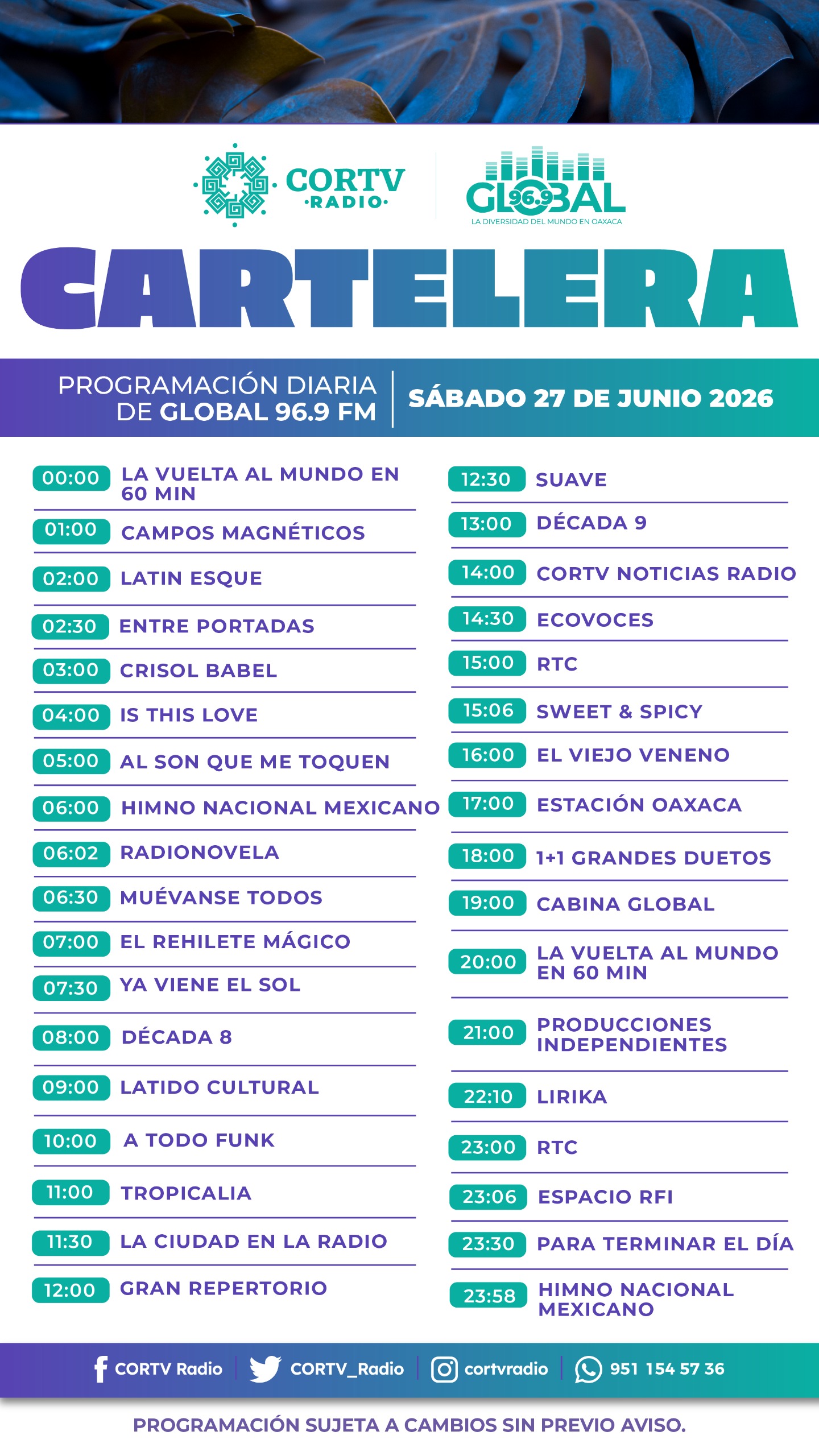 27 DE JUNIO DEL 2026