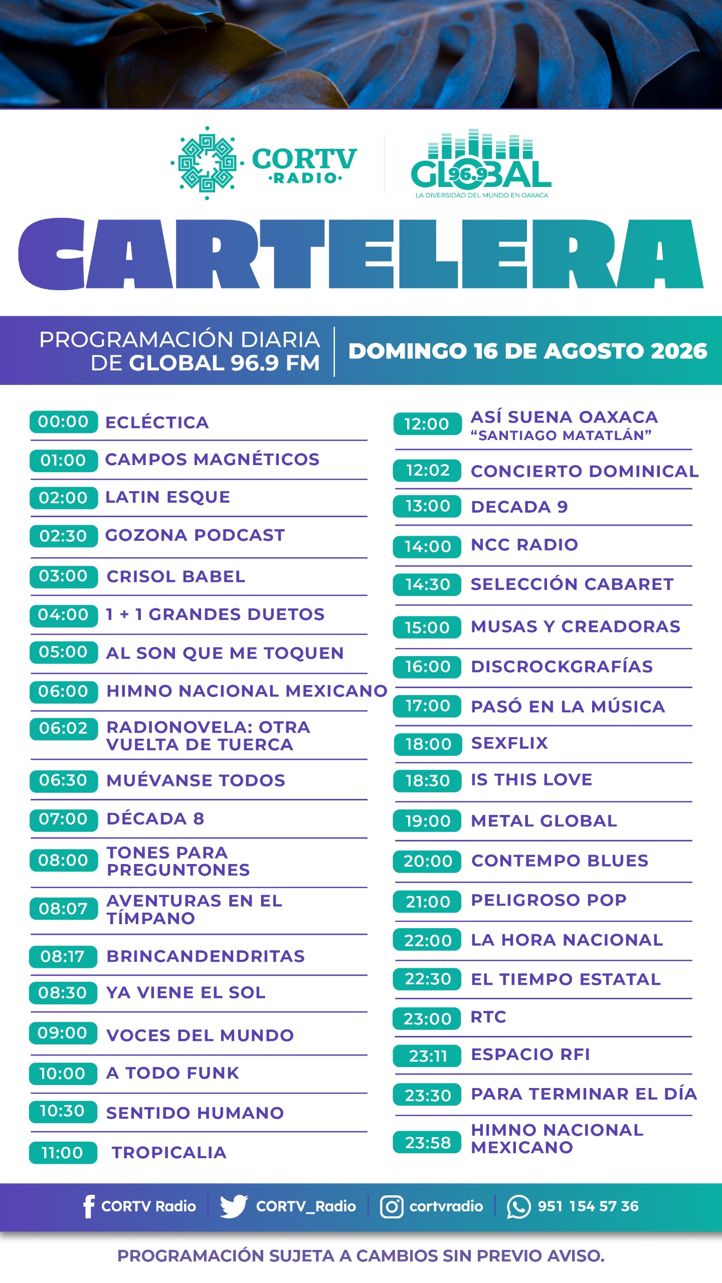 16 DE AGOSTO DEL 2026
