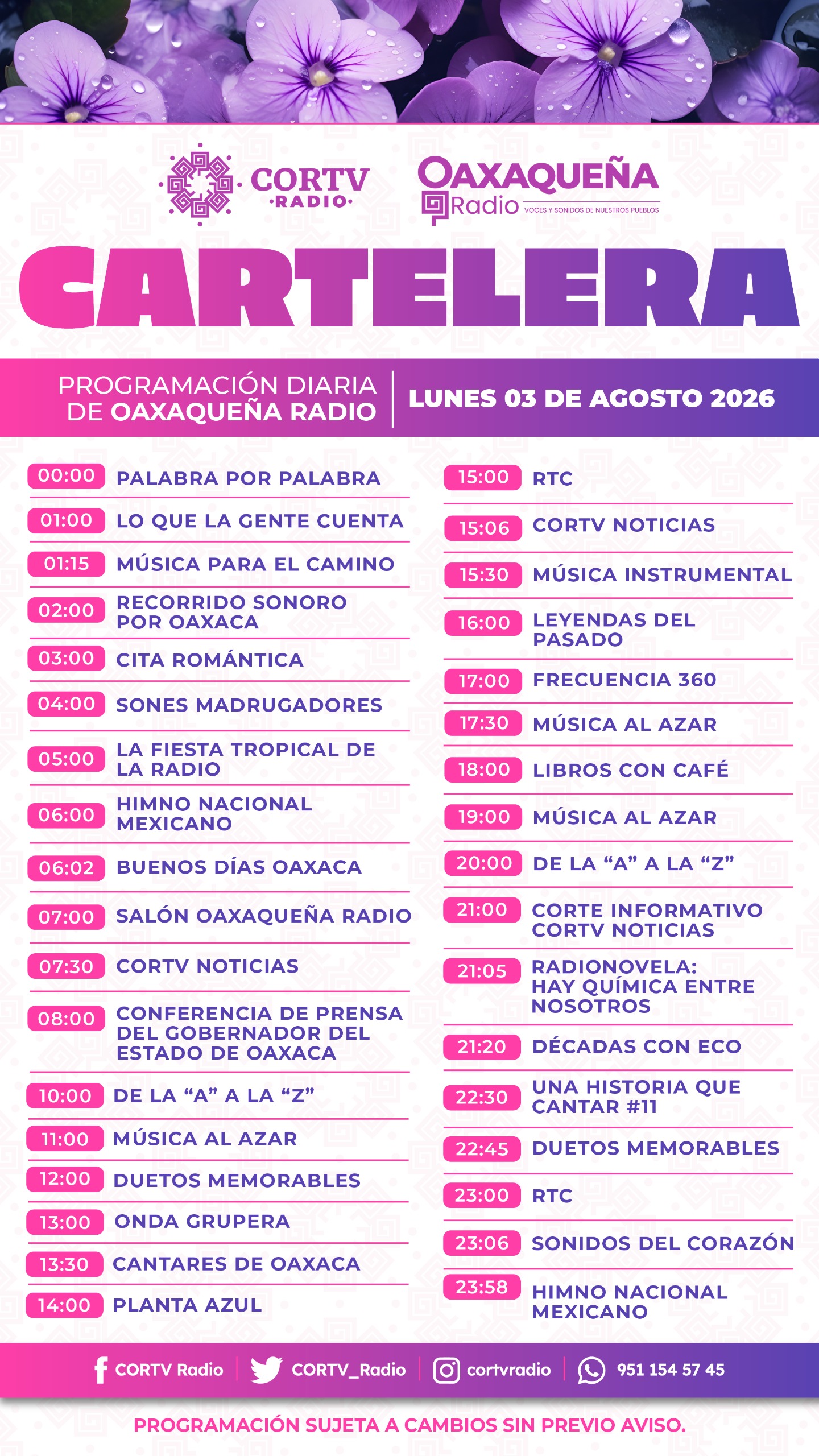 03 DE AGOSTO DEL 2026