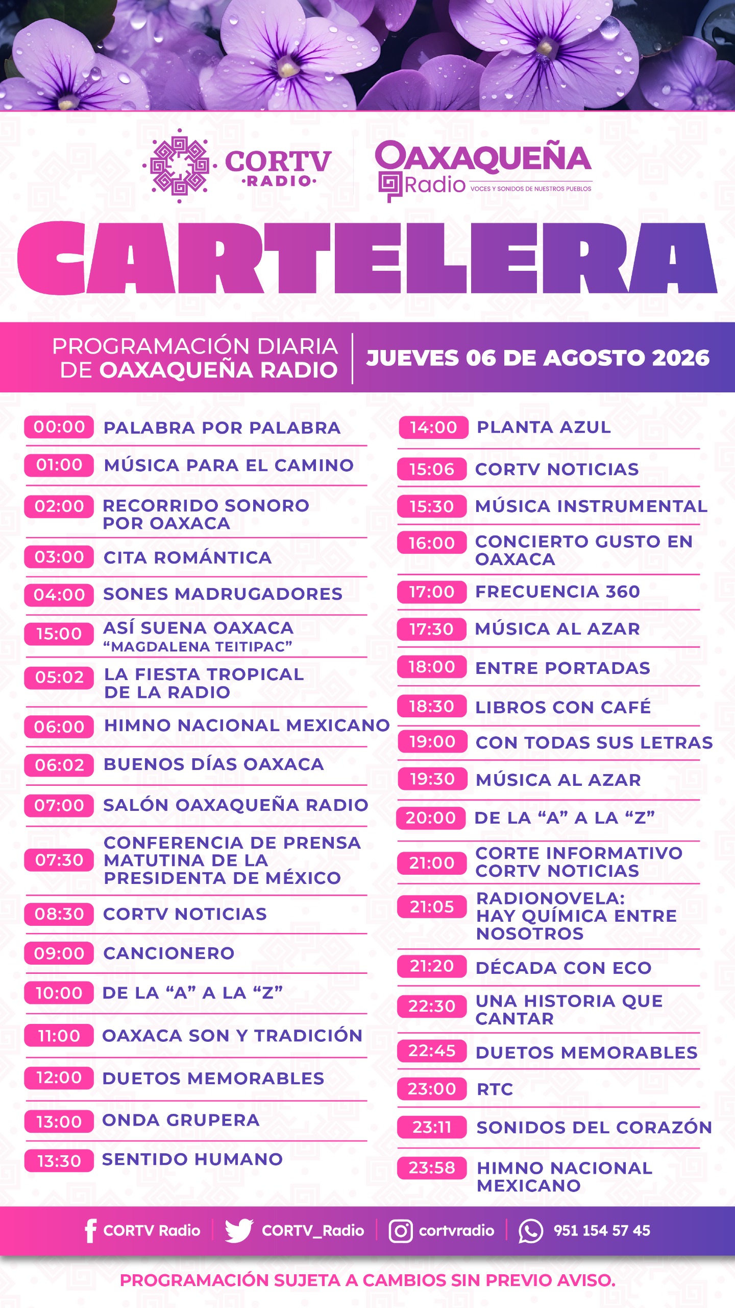 06 DE AGOSTO DEL 2026