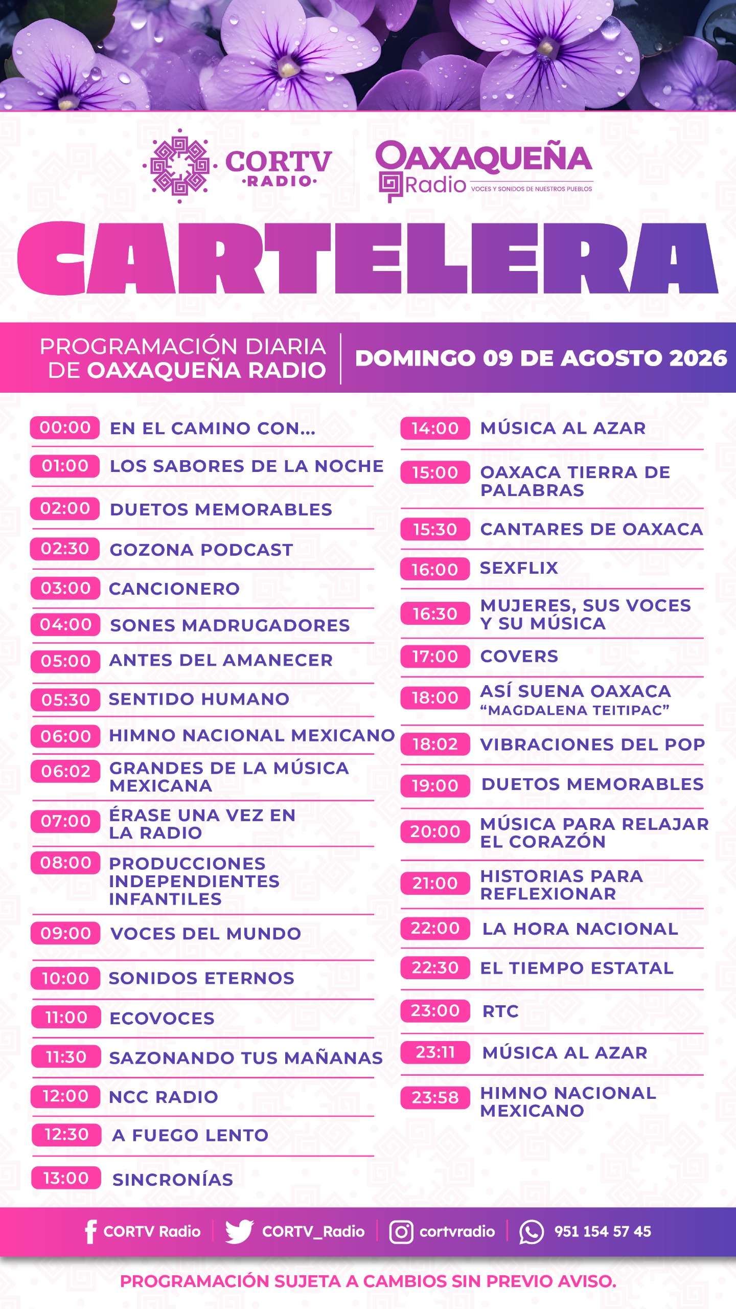 09 DE AGOSTO DEL 2026