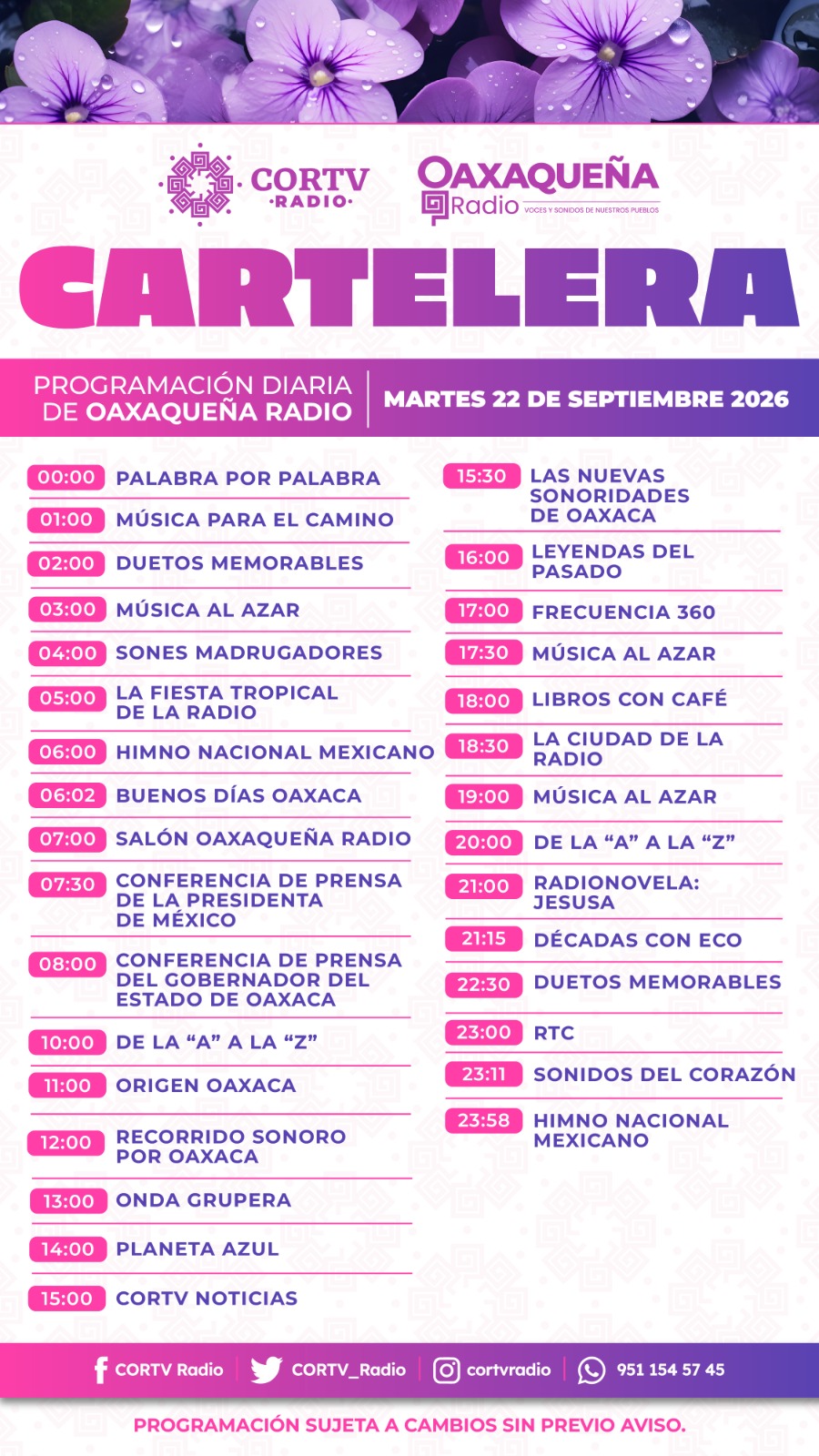 22 DE SEPTIEMBRE DEL 2026