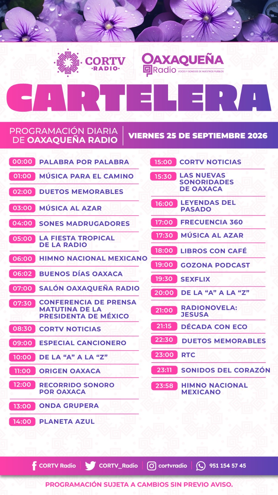 25 DE SEPTIEMBRE DEL 2026