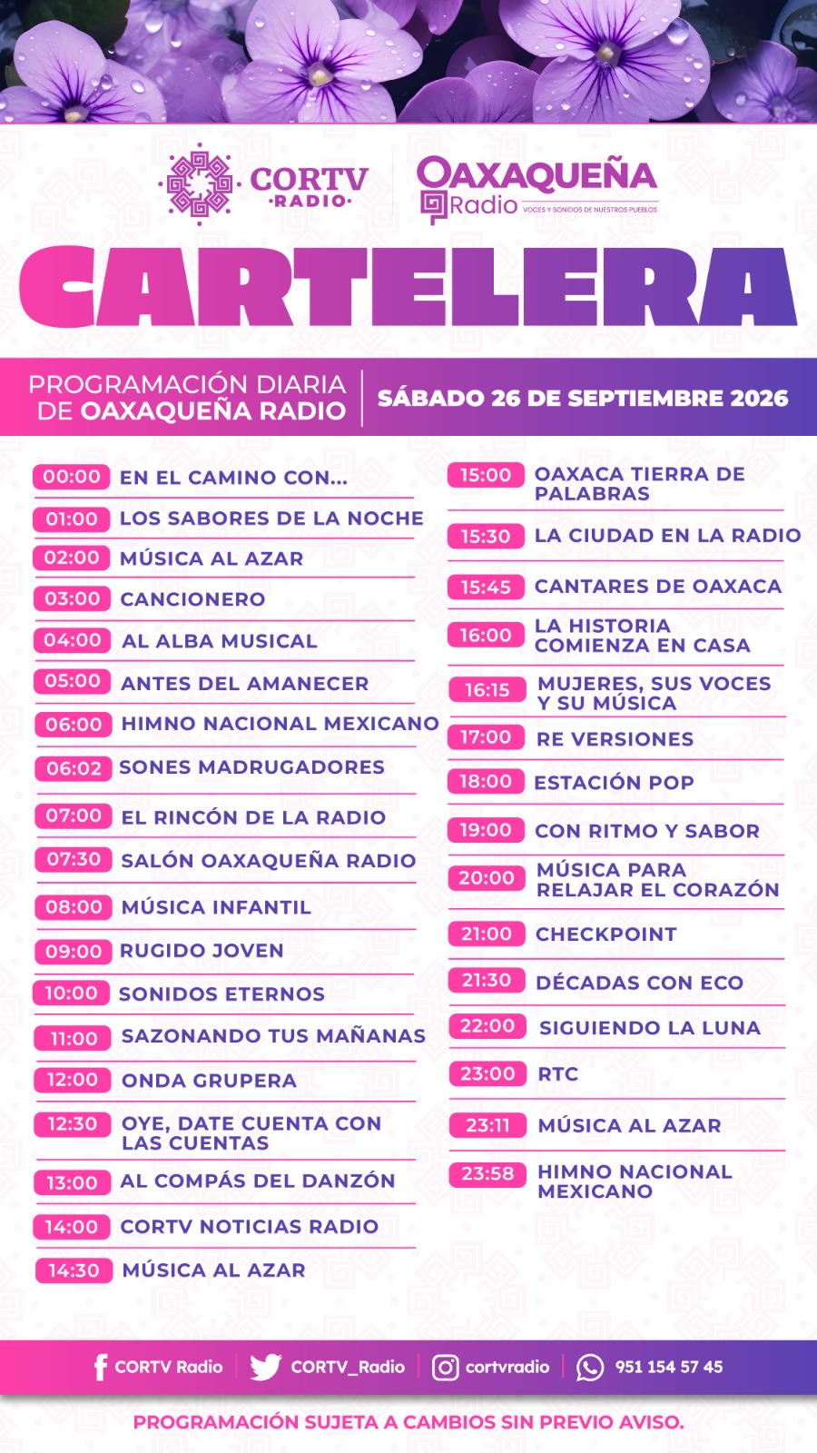 26 DE SEPTIEMBRE DEL 2026