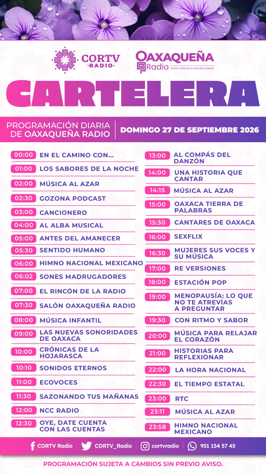 27 DE SEPTIEMBRE DEL 2026