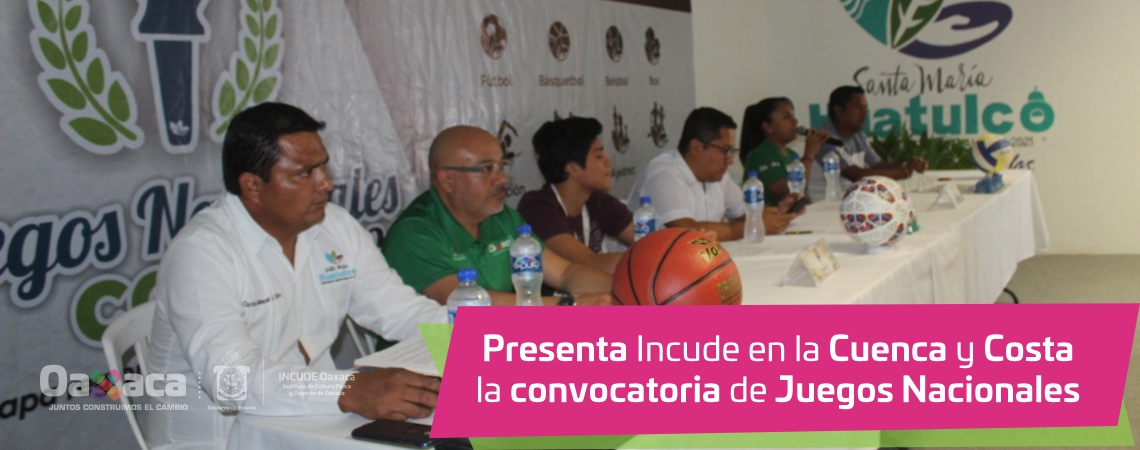 Presenta Incude en la Cuenca y Costa la convocatoria de Juegos Nacionales