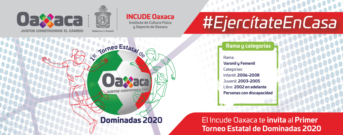 El Incude Oaxaca te invita al Primer Torneo Estatal de Dominadas 2020