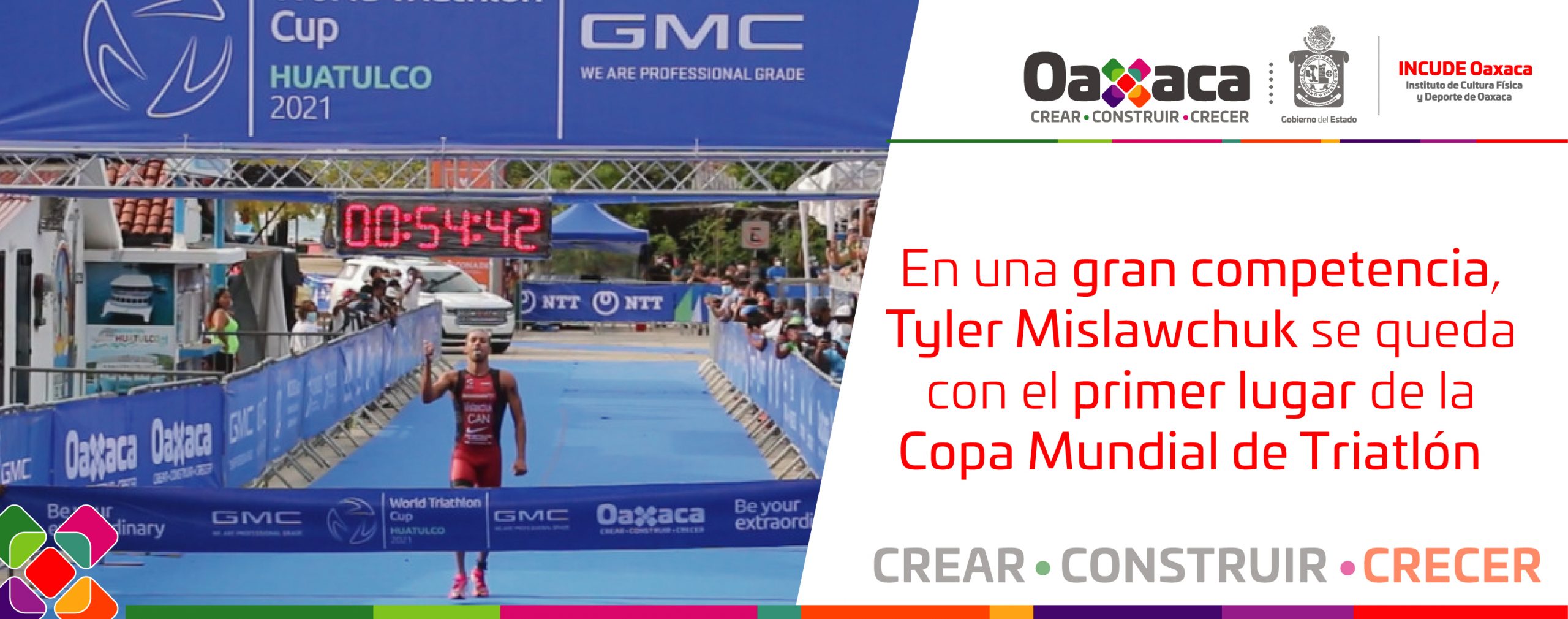 En una gran competencia, Tyler Mislawchuk se queda con el primer lugar de la Copa Mundial de Triatlón