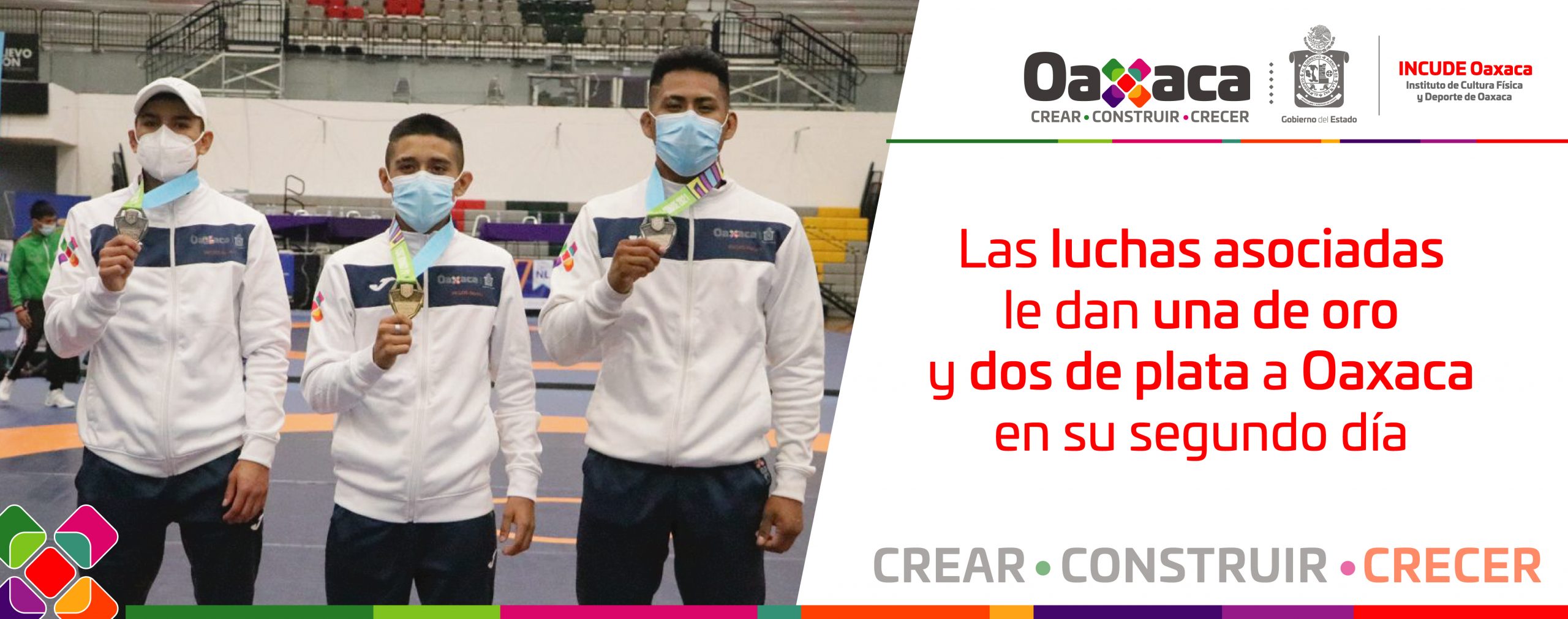 Las luchas asociadas le dan una de oro y dos de plata a Oaxaca en su segundo día