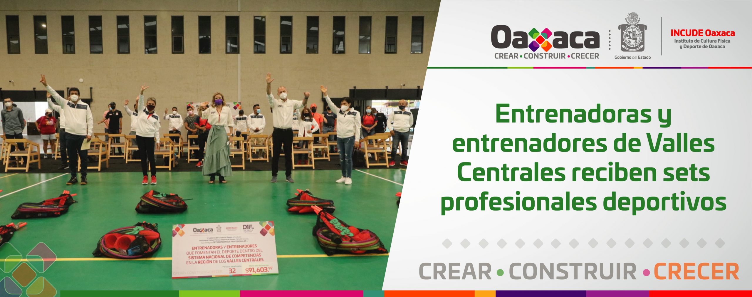Entrenadoras y entrenadores de Valles Centrales reciben sets profesionales deportivos