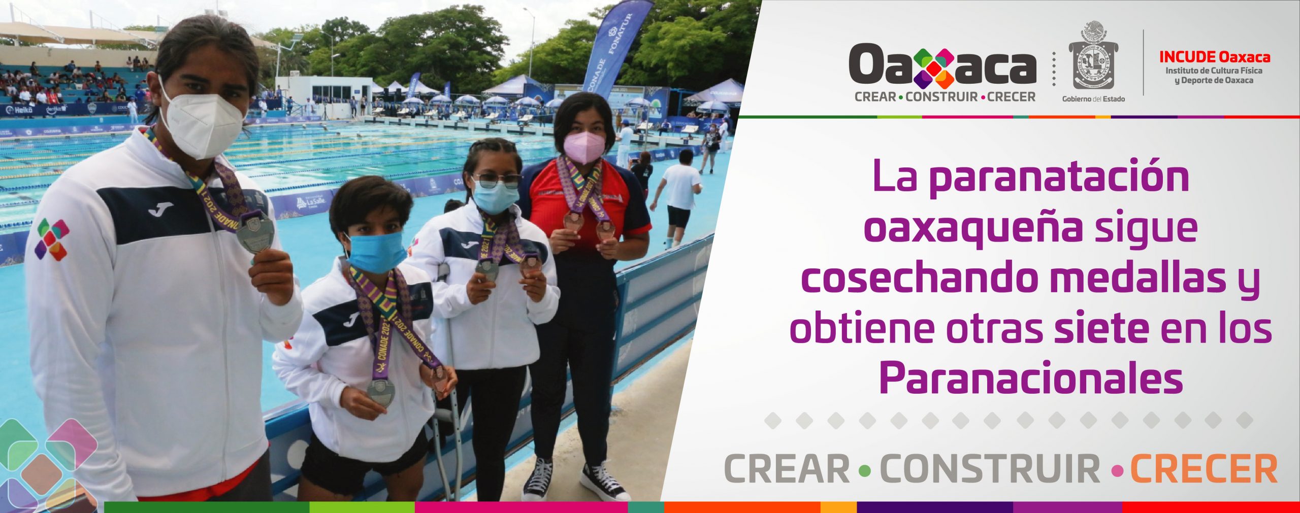 La paranatación oaxaqueña sigue cosechando medallas y obtiene otras siete en los Paranacionales